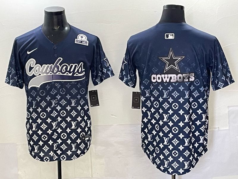 Men 2025 Dallas Cowboys Blank Drak Blue Nike Limited NFL Jersey 018->dallas cowboys->NFL Jersey